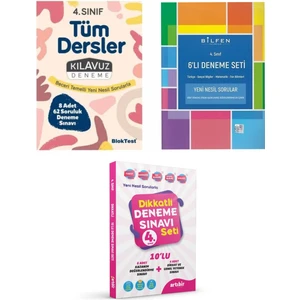 Bilfen Yayınları 4. Sınıf Deneme Seti Tudem Deneme Artı Bir Deneme 3 Paket