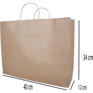 Roco Paper Co. Kraft Kağıt Çanta 34X40X12 cm 25'li Paket