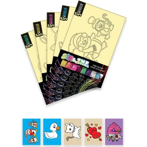 Simli Tuz Boyama Oyunu 5 Li Seti -1 , Eğitici Aktivite , Kum Boyama Oyunu TB-020