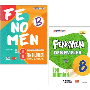 Fenomen Yayıncılık Fenomen 8. Sınıf Fen Bilimleri Soru Bankası + Deneme 2 Kitap