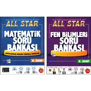 Newton Yayınları 8. Sınıf Matematik + Fen Bilimleri All Star Soru Bankası 2 Kitap