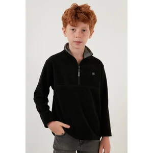 Yumuşak Dokulu Fermuarlı Dik Yaka Şardonlu Kışlık Polar Unisex Çocuk Polar 5905002