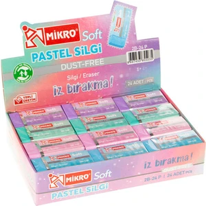 Silgi Soft Pastel Renkler 2B-24P 24 Adet