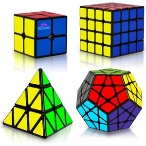 4'lü Zeka Küpü Rübik Küp Set Megaminx,pyraminx,qidi,4x4,
