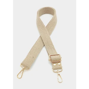 Angel Çanta Aksesuar Pamuklu Kolon 120X3 cm Bej Light Gold Metalli