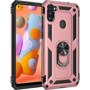 Samsun Galaxy A11 Kılıf Vega Standlı Yüzüklü + Ekran Koruyucu Nano