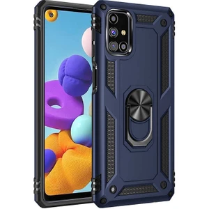 Samsun Galaxy M31S Kılıf Vega Standlı Yüzüklü + Ekran Koruyucu Nano