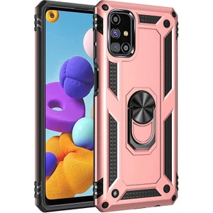 Samsun Galaxy M31S Kılıf Vega Standlı Yüzüklü + Ekran Koruyucu Nano
