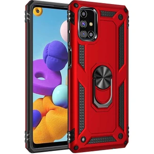 Samsun Galaxy M31S Kılıf Vega Standlı Yüzüklü + Ekran Koruyucu Nano