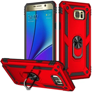 Samsung Galaxy Note 5 Kılıf Vega Yüzüklü Standlı + Ekran Koruyucu Nano