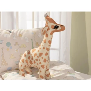 Shiva Gift&More Mini Giraffe Yavru Zürafa Dekoratif Yastık Peluş Oyuncak Uyku ve Oyun Arkadaşı 40X20 cm Bej