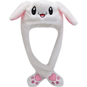 Shiva Gift&More Kulakları Hareketli Tavşan Şapka Peluş Oyun Arkadaşı