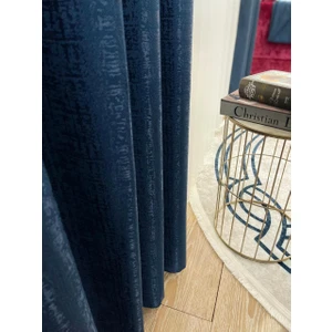 Elena Model Jakar Zemin Kendinden Desenli 1/2,5 Pile Fon Perde