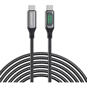 100W Type-C To Type-C Süper Hızlı Şarj Veri Kablosu LED Göstergeli 1 Metre Bükülmelere Dayanıklı