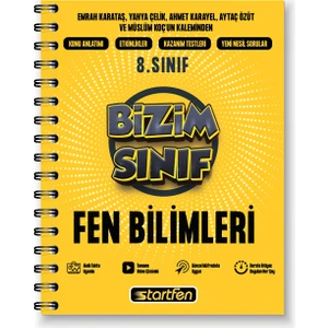Startfen Yayınları 8. Sınıf Bizim Sınıf Fen Bilimleri Defteri