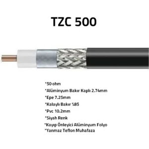 TZC-500 Anten Kablosu Helyum Kablosu 50 Ohm Koaksiyel Rf Kablo