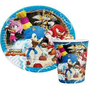 Kirpi Sonic Konseptli Lüx Karton Tabak  Bardak Set