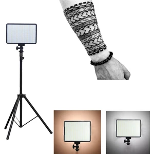 LED-320 Noglare Dövme Stüdyo Işık Polarize Premium Filter&lens Tattoo Lightning System Full Set