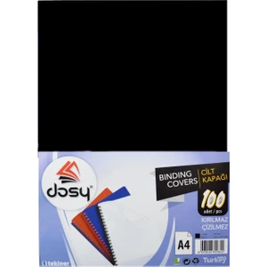 Cilt Kapağı A4 160 Micron 100 Lü Paket Siyah