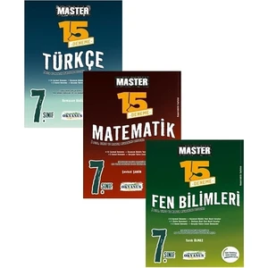 Okyanus Yayınları 7. Sınıf Master 15 Matematik+Fen Bilimleri+Türkçe Denemesi