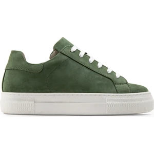 Hakiki Süet Yeşil Sneaker Kadın Ayakkabı