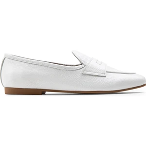 Hakiki Deri Beyaz Kadın Babet