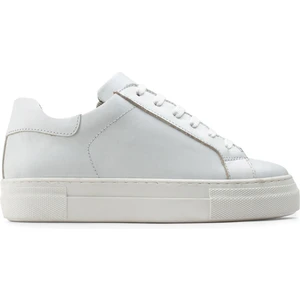 Hakiki Deri Beyaz Sneaker Kadın Ayakkabı