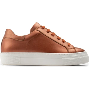 Hakiki Deri Bakır Rengi Sneaker Kadın Ayakkabı