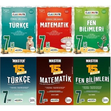 Okyanus Yayınları 7. Sınıf Classmate Türkçe+Matematik+Fen Kitabı