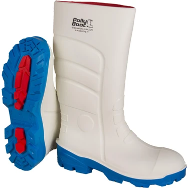 Polly Boot Galaxy Vega S4 Beyaz Renk Çelik Burunlu  Çizme