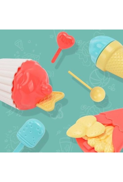 Haitun Çocuk Oyun Evi Oyuncaklar Elektrikli Ses ve Hafif Müzik Şeker Dondurma Fast Food Sepeti Arabası Oyuncak (Yurt Dışından)