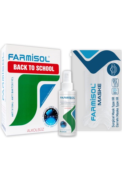 Farmisol Kişisel Kullanım 100ML + 25 Adet Maske (Back To School Özel Paket)