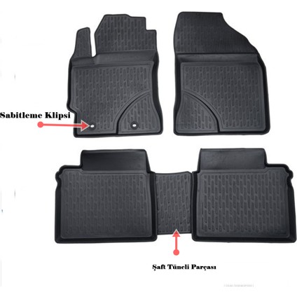 Audı A6-C8 2014 3D X-Mat Havuzlu Paspas 5 Parça fiyatları