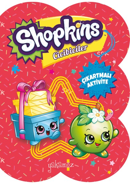 Yakamoz Yayınları Shopkins Cicibebeler Çıkartmalı Aktivite Kitabı - Kırmızı