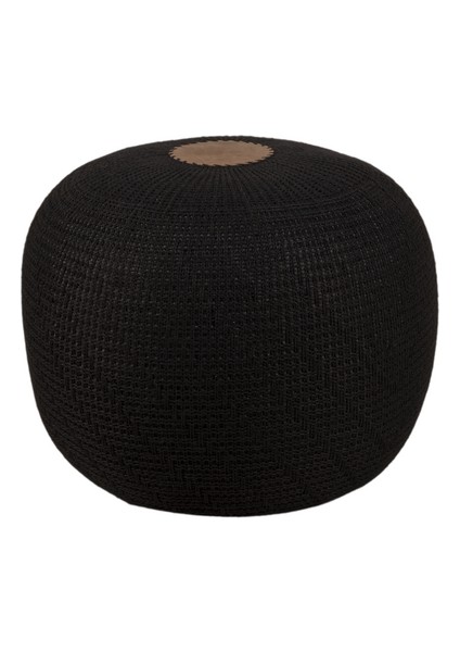 El Yapımı Örgü Puf Siyah