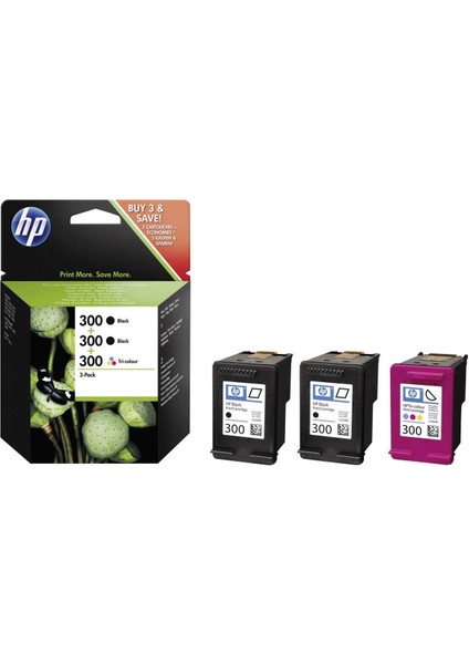300 SD518AE 3lü Paket (2 Adet Siyah + 1 Adet Renkli) Orjinal Kartuş