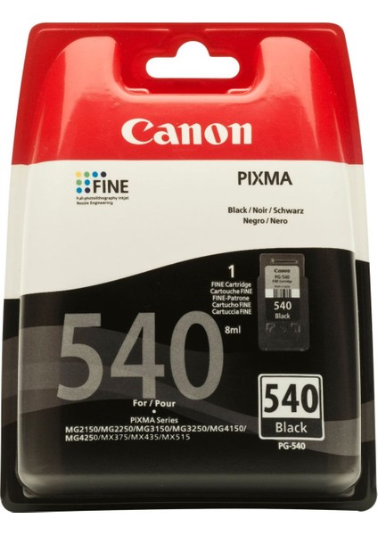 PG-540 Siyah Orjinal Kartuş modelleri