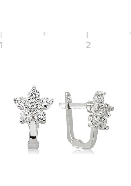 Gümüş Çiçek Küpe modelleri