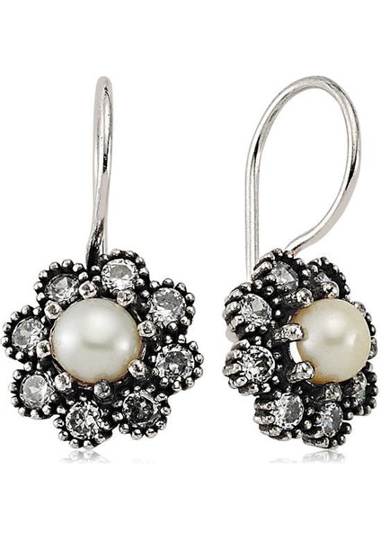 Gümüş Çiçek Inci Küpe fiyatları