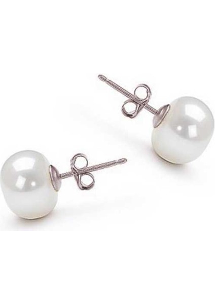 Gümüş Çivili Inci Küpe