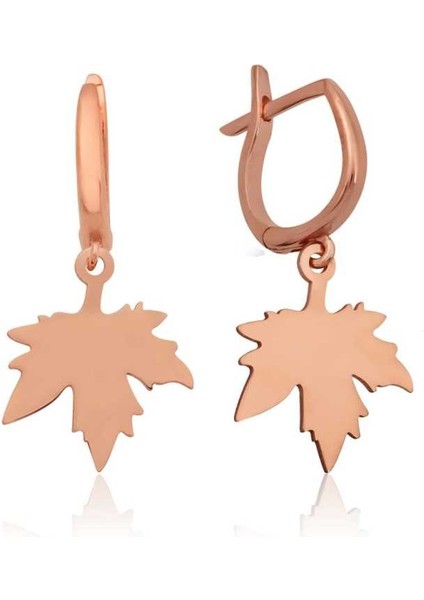 Gümüş Yaprak Küpe