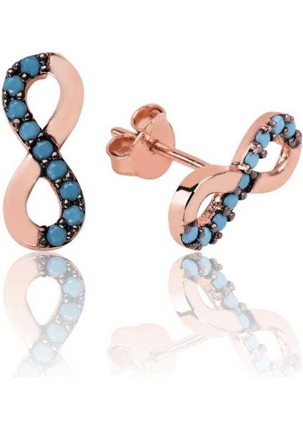 Gümüş Sonsuzluk Çivili Küpe