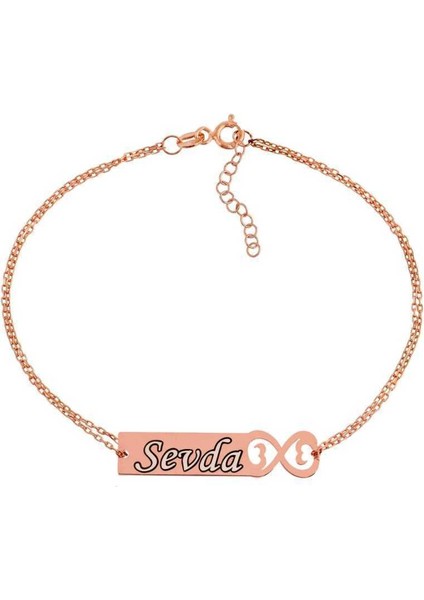 Gümüş Kişiye Özel Sonsuzluk Isimli Bayan Bileklik