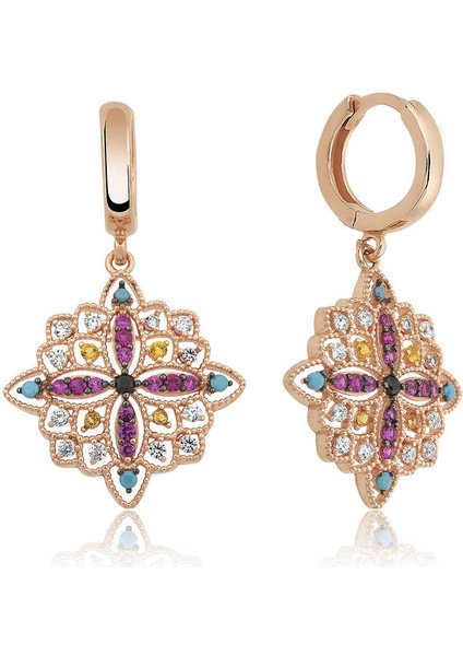 Gümüş Etnik Desenli Bayan Küpe fiyatları