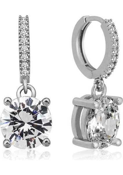 ​gümüş Halka Tek Taş Küpe fiyatları