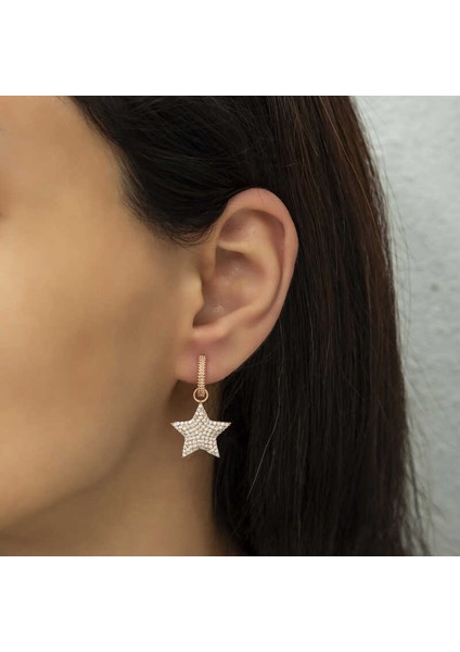 Gümüş Halka Yıldız Bayan Küpe fiyatları