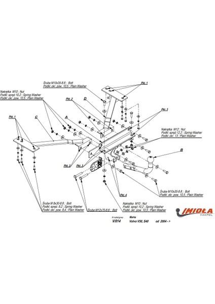 - Volvo S40 2004 ve Sonrası Çeki Demiri modelleri