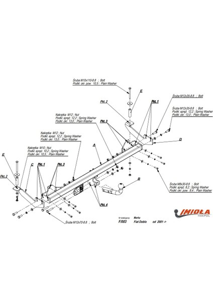 - Fiat Albea 2002 ve Sonrası Çeki Demiri modelleri