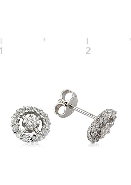 Gümüş Yuvarlak Çivili Küpe fiyatları