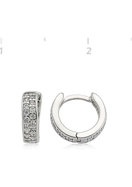 Gümüş Taşlı Halka Küpe fiyatları